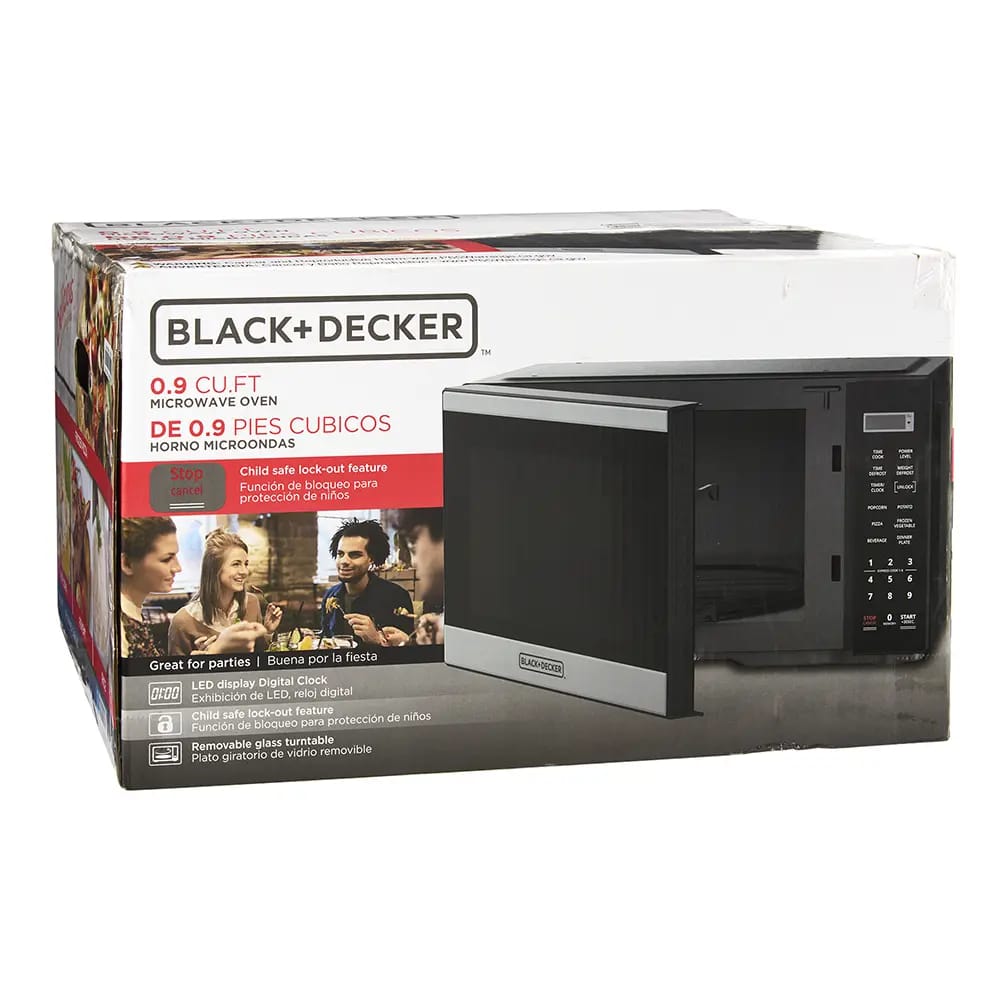 Black & Decker Stainless Steel Microwave, .9 cu.ft.