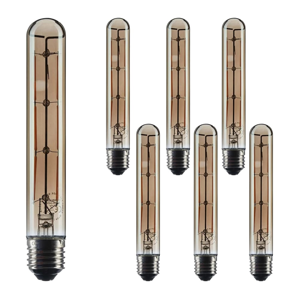 CROWN LED Smoky Edison Flute 4 Watt Light Bulbs, 6 Pack