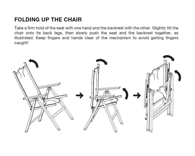 Barbeques Galore Frankie Folding Recliner Chair, Bone