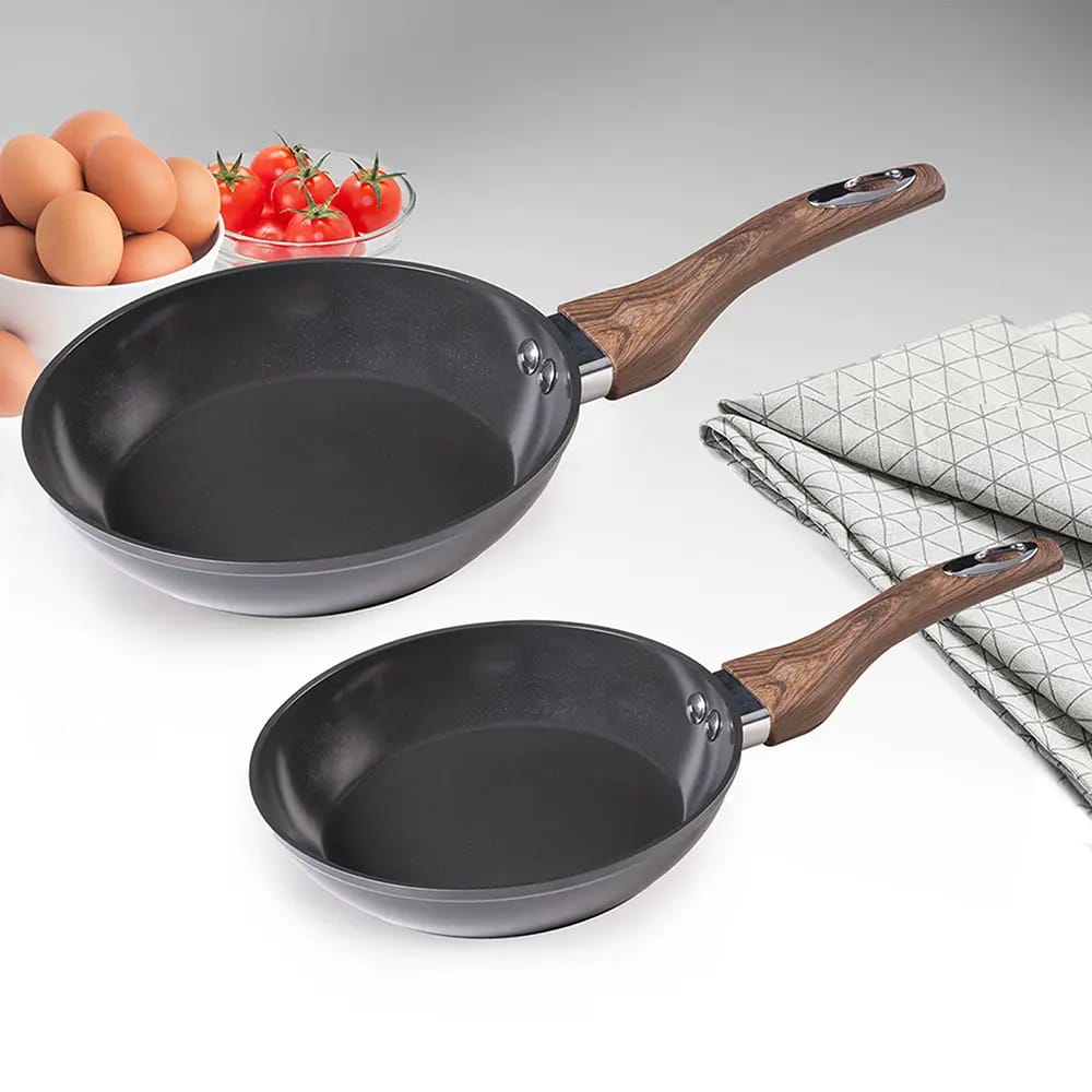 KLOK Ceramic Nonstick Frypan Set, 2 Piece