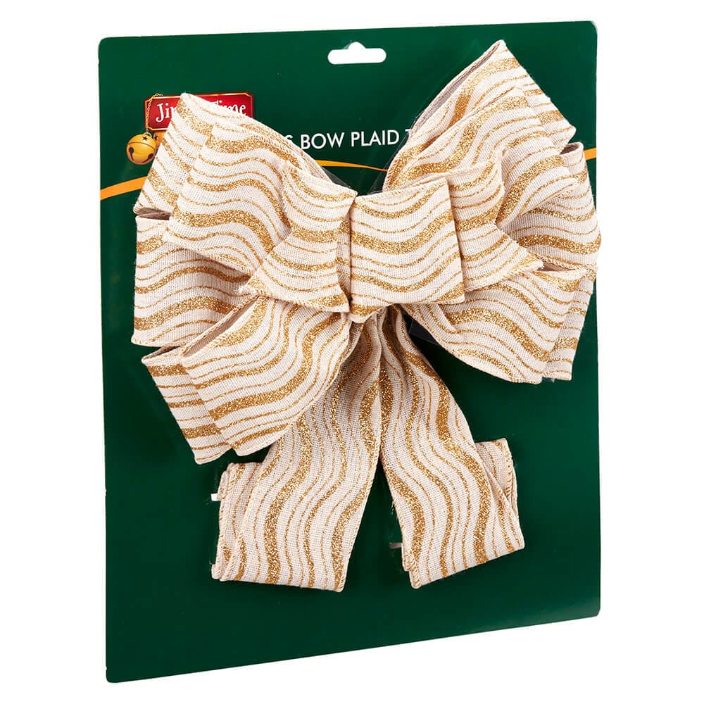 Jingle Time Plaid Christmas Bow, 31"