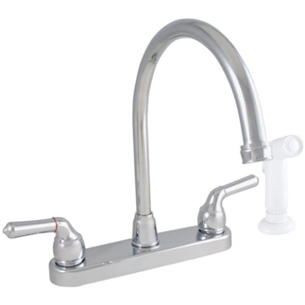 LDR Global Industries 2-Handle Kitchen Faucet with Spray, Chrome