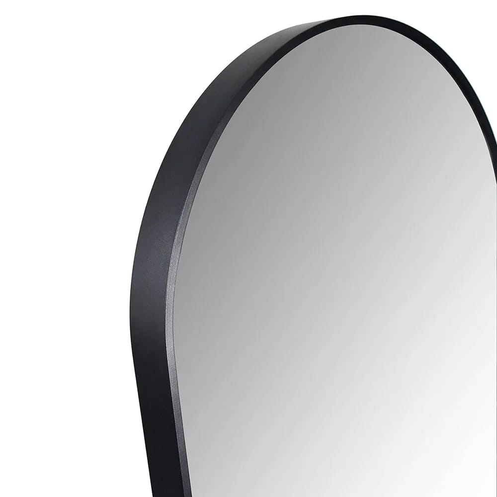 Hamilton Hills Arched Full Length Standing Mirror, Black, 18" x 58"