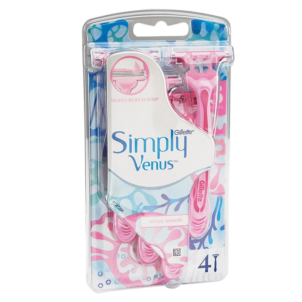 Gillette Simply Venus Disposable Razors, 4 Count