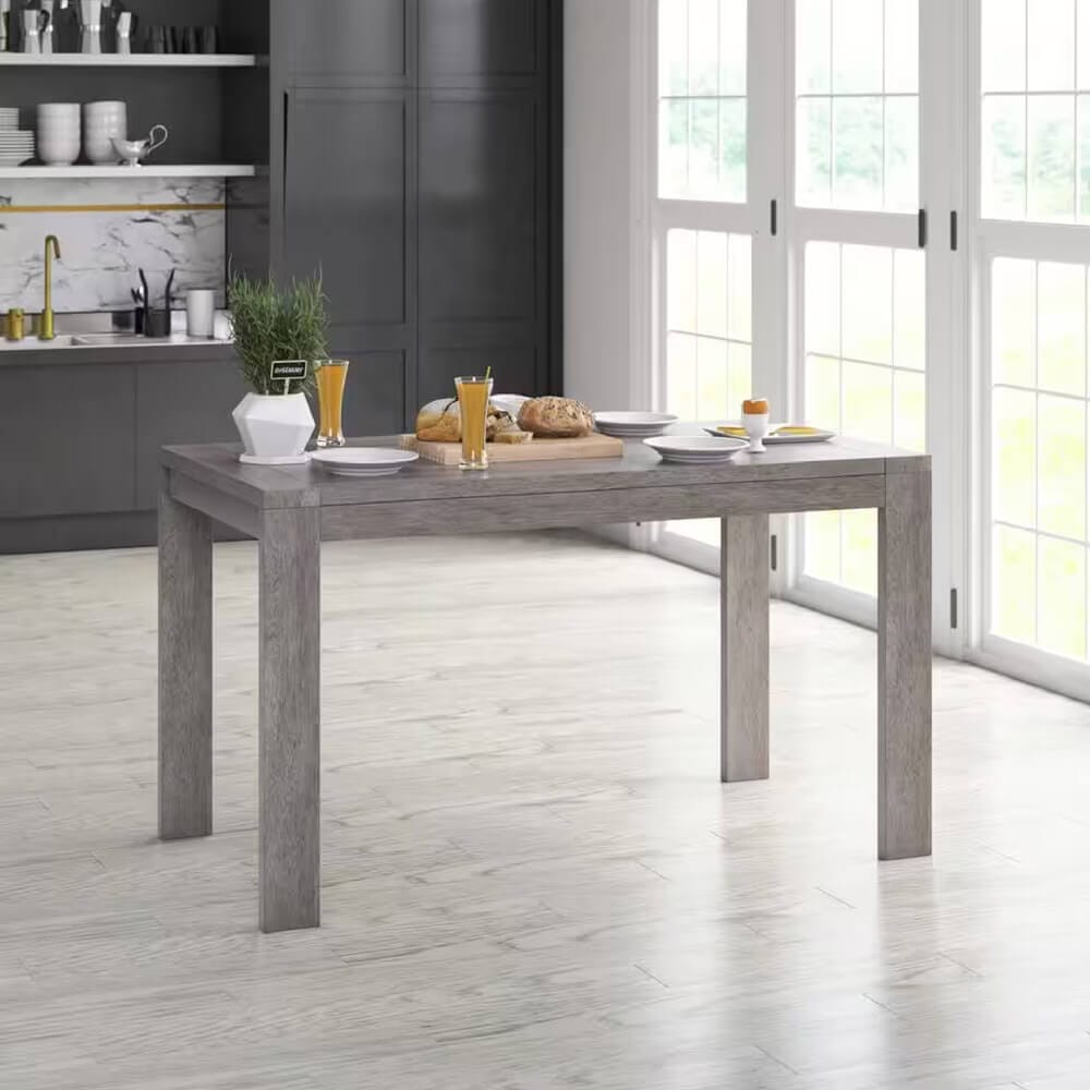 Twin Star Home Rectangular 52" Dining Room Table, Weathered Gray