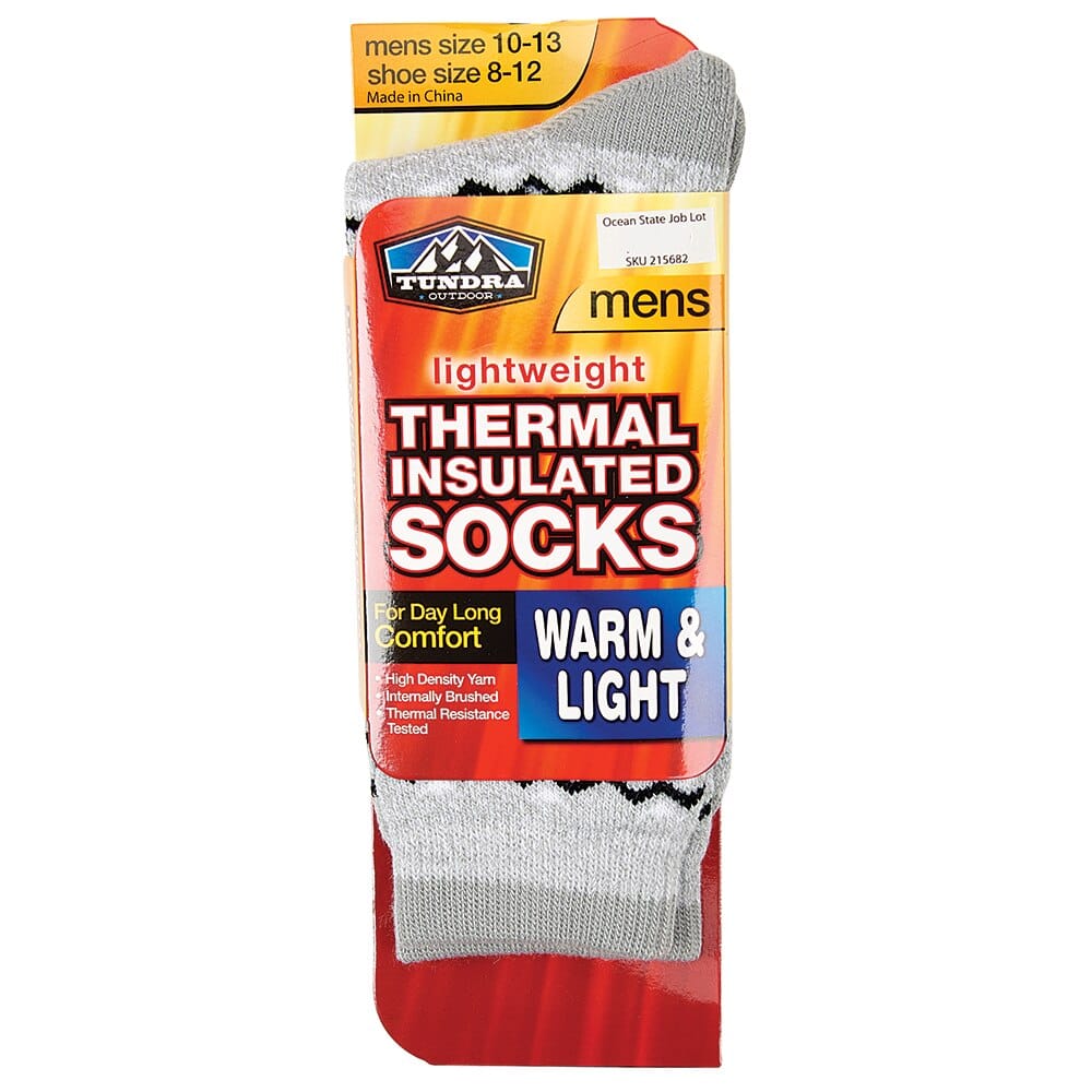 Tundra Outdoor Men's Lightweight Thermal Insulated Socks