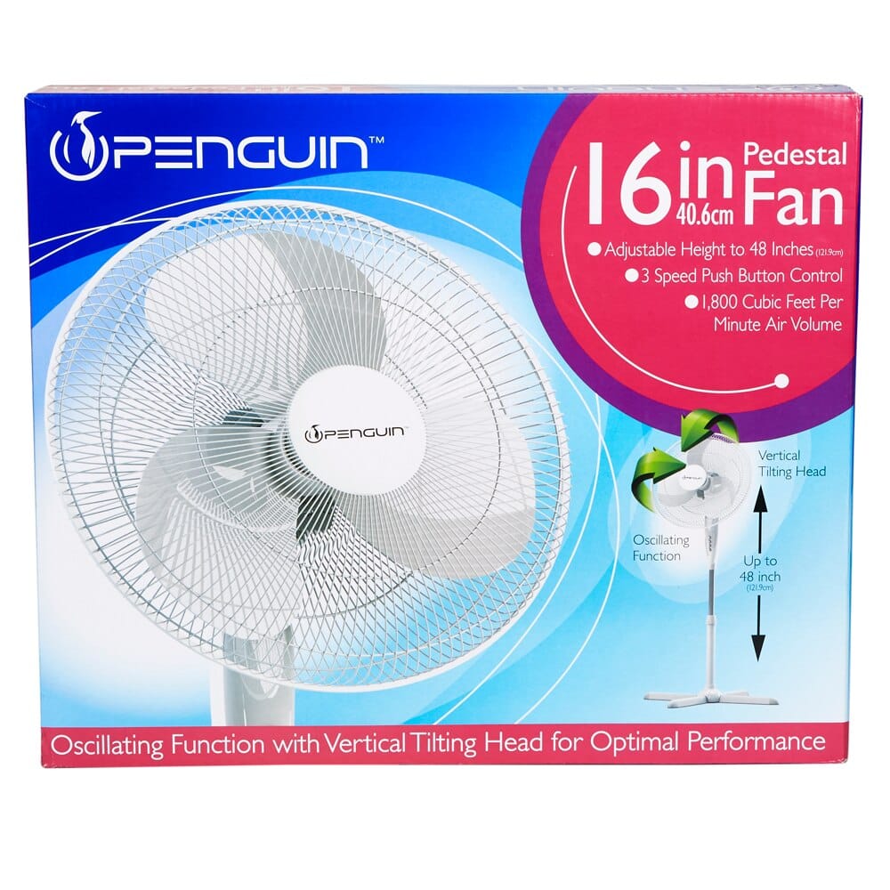 Penguin Pedestal Fan, 16"