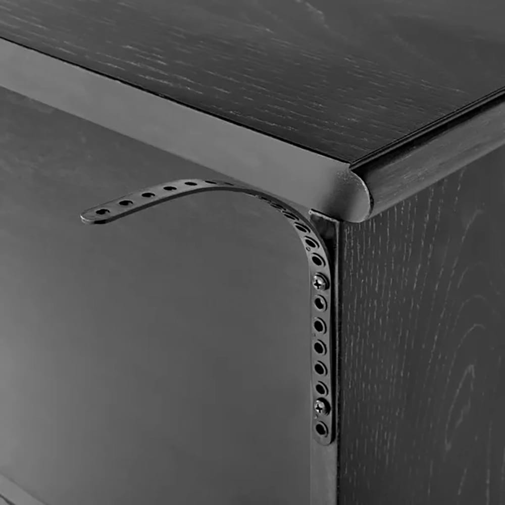 Threshold Killybrooke Glass 2-Door Accent Cabinet, Black