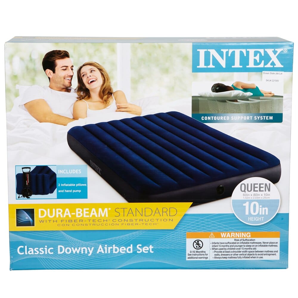 Intex Queen Dura-Beam Classic Downy Air Mattress