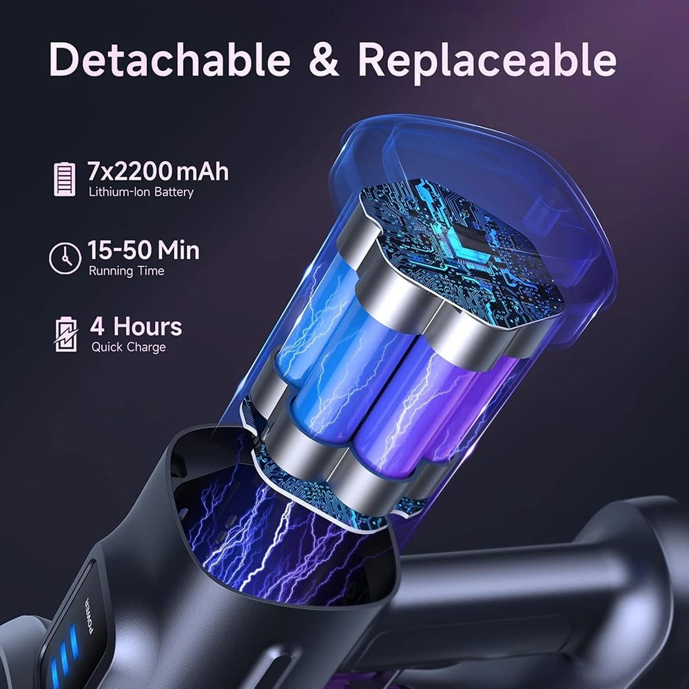 Lubluelu Cordless Vacuum Cleaner, Purple/Silver