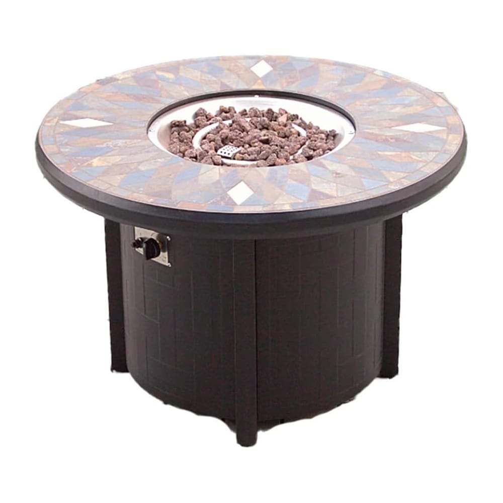 Pebble Lane Living Slate Top Outdoor Fire Pit with Metal, 50,000 BTU
