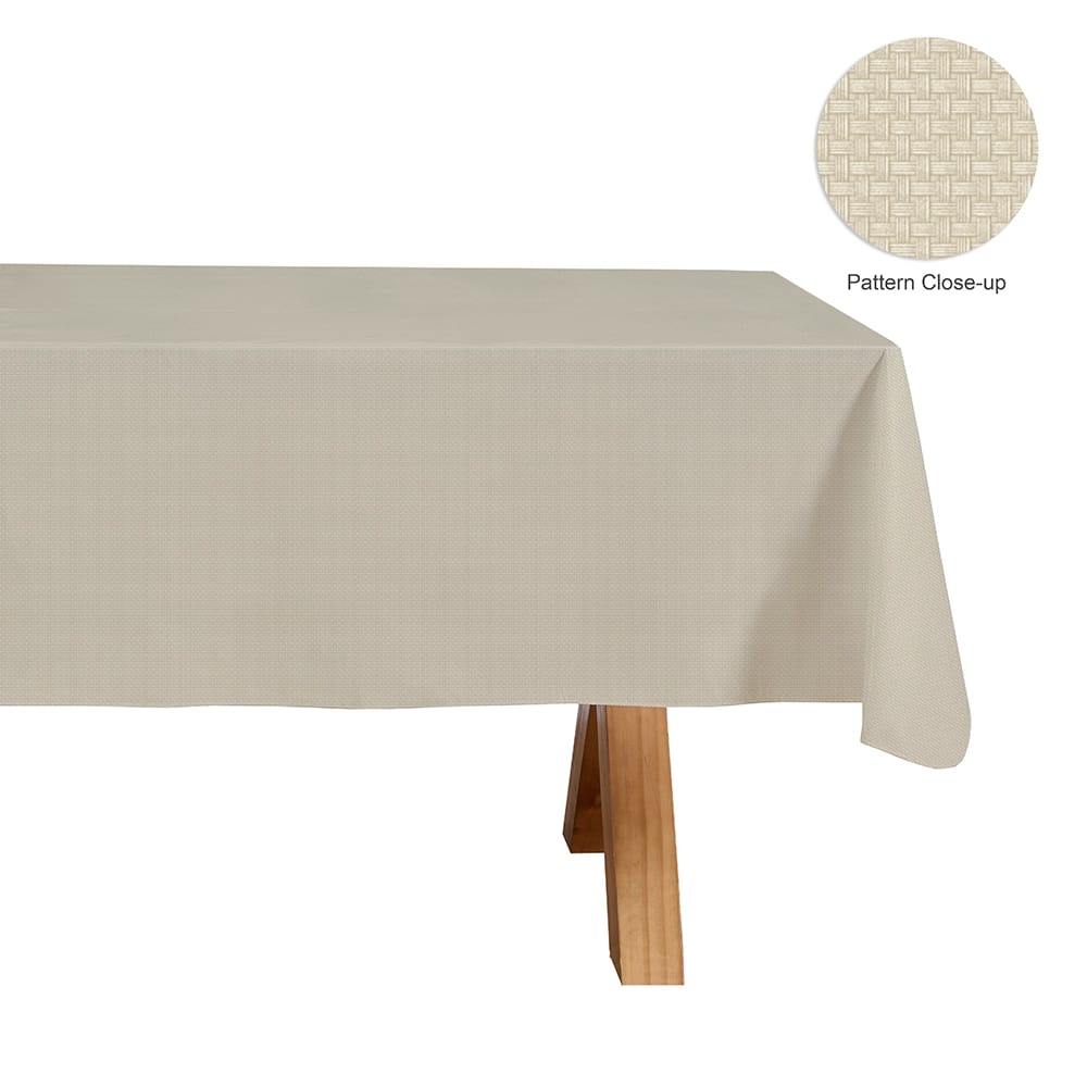 Outdoor Living Vinyl Tablecloth with Flannel Backing
