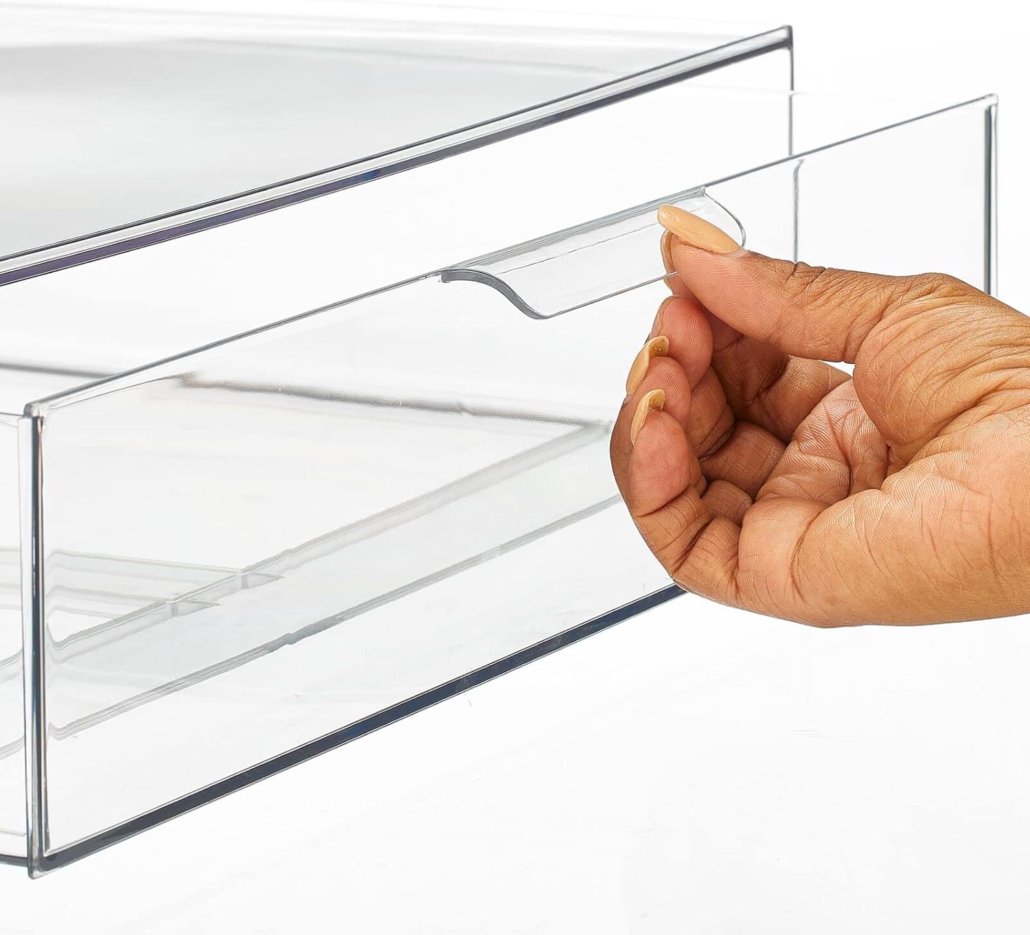 mDesign Wide Stackable Storage Organizer, 4 Pack