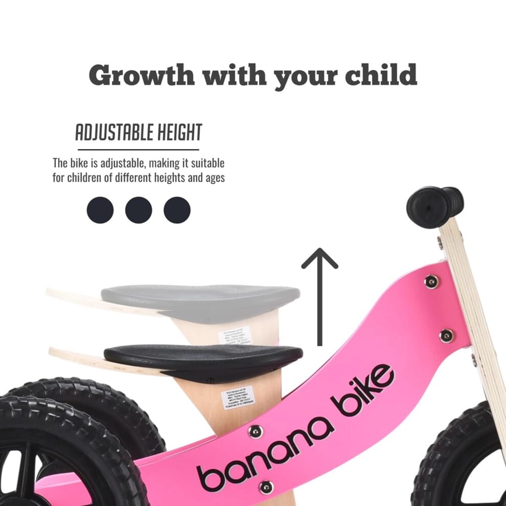 Banana Bike Balance Tricycle, Pink
