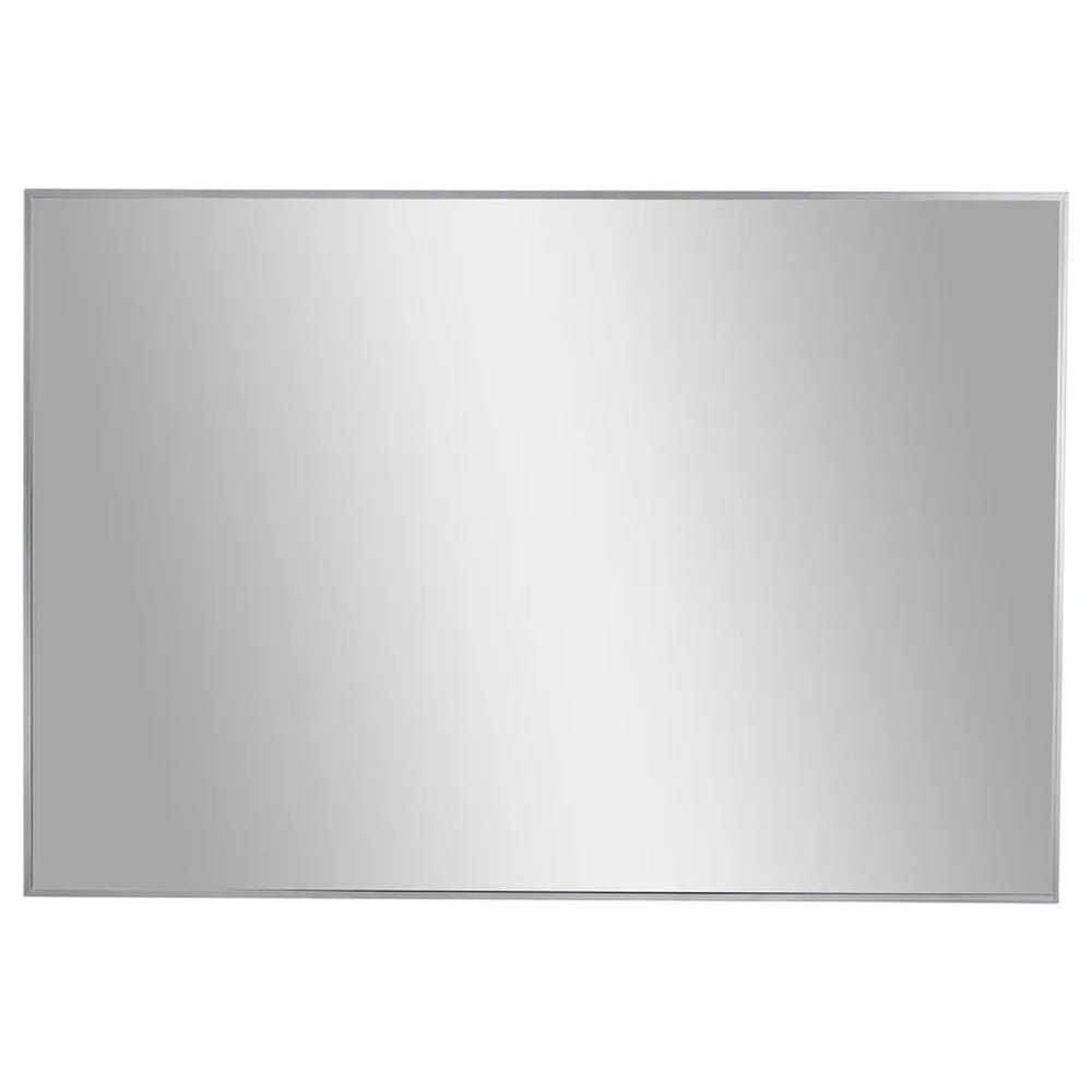 American Art Decor Rectangular Accent Wall Mirror, Silver