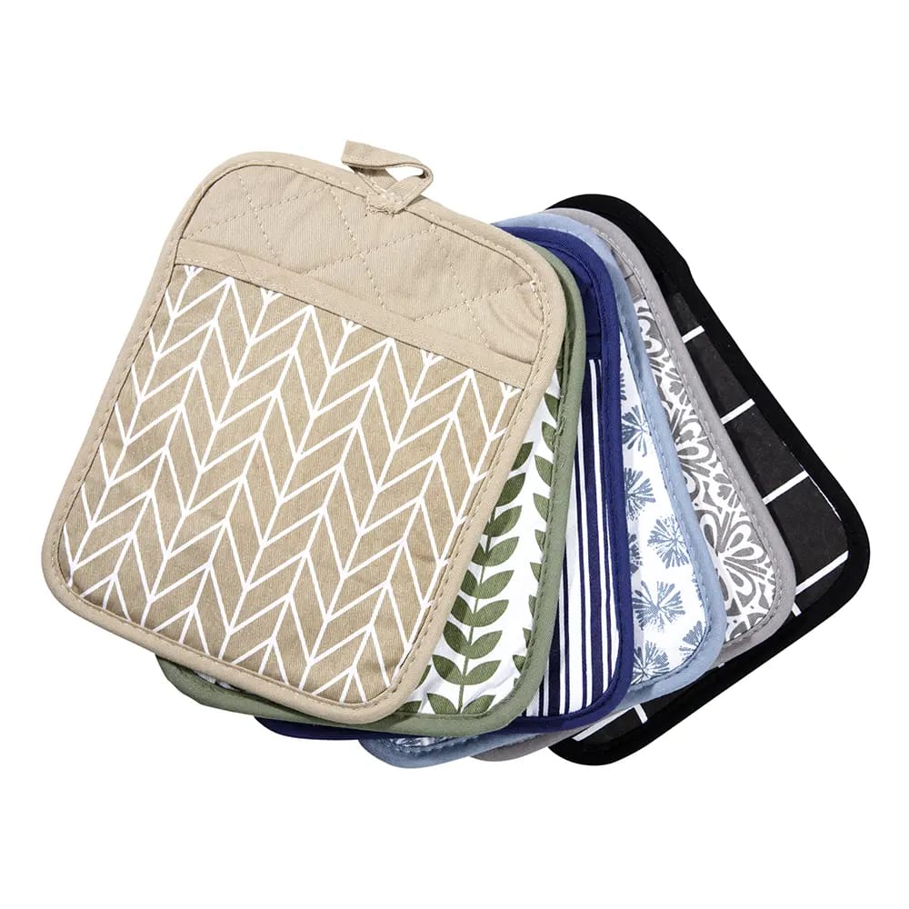 Silicone & Cotton Potholders, 2 pk.