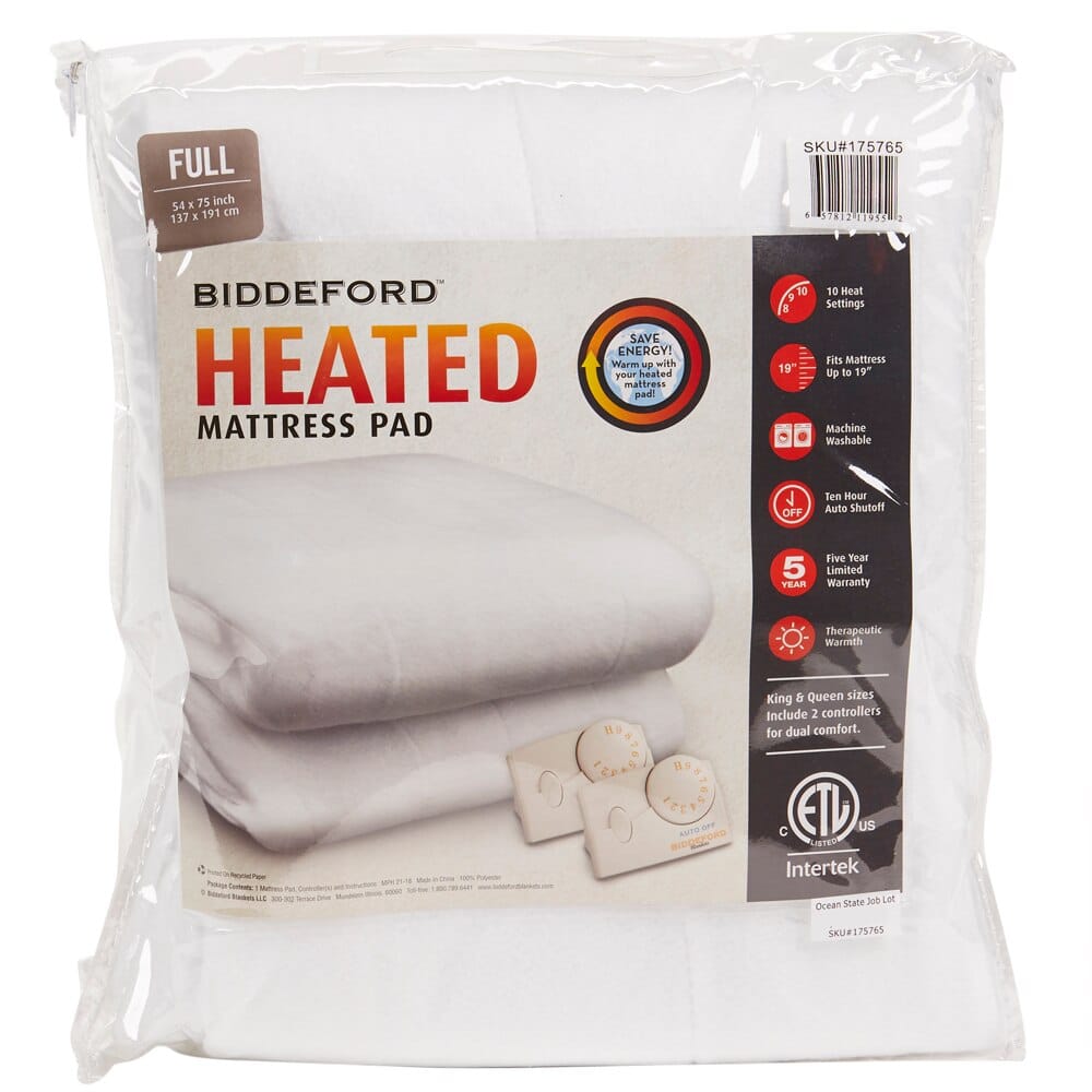 Biddeford Full Heated Mattress Pad