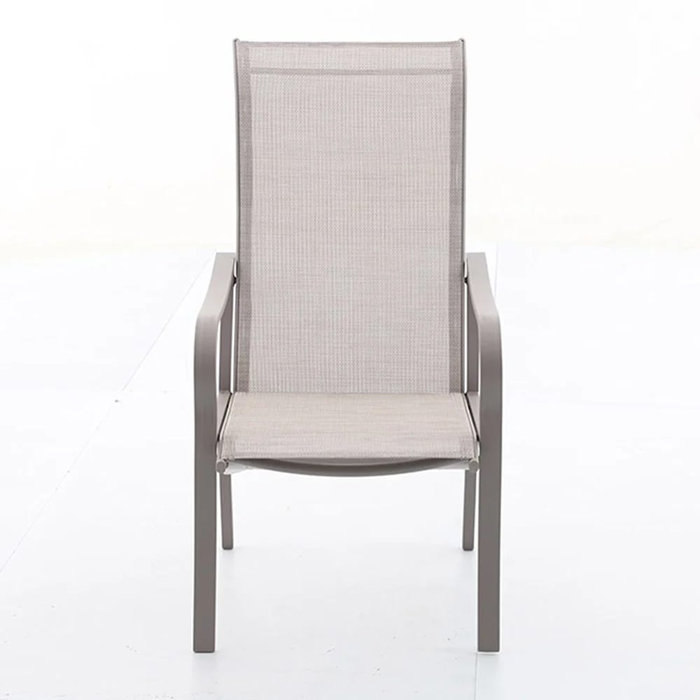 Aluminum Stacking Patio Chairs, Set of 2