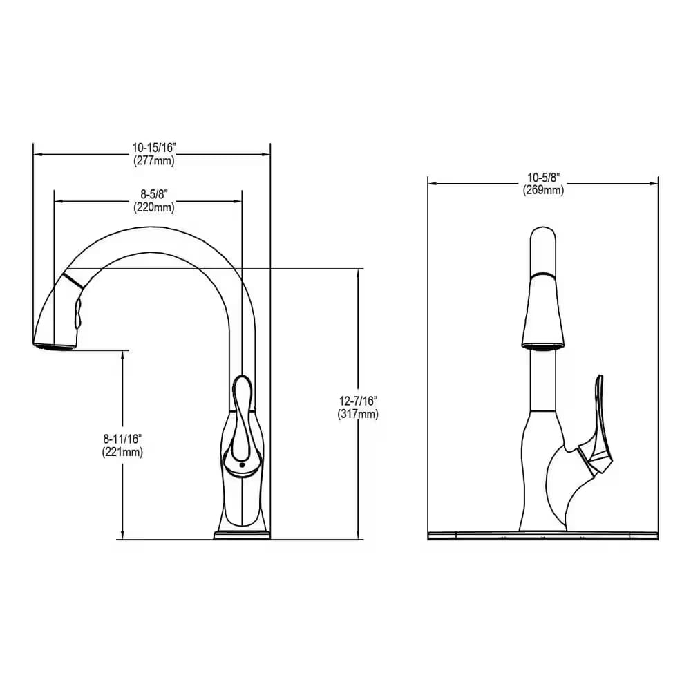 Elkay Single-Handle Pull-Down Sprayer Kitchen Faucet, Satin Lustrous Steel