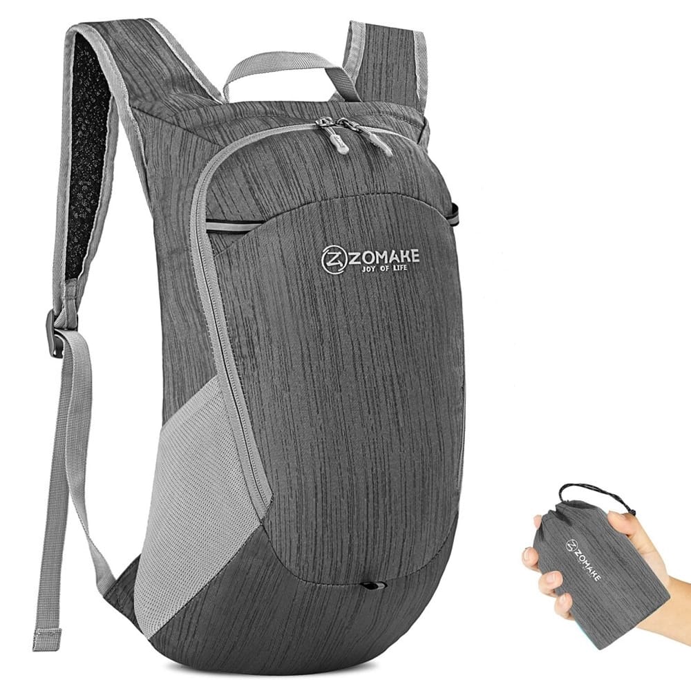 ZOMAKE Ultra Lightweight Packable Backpack, 18L, Black