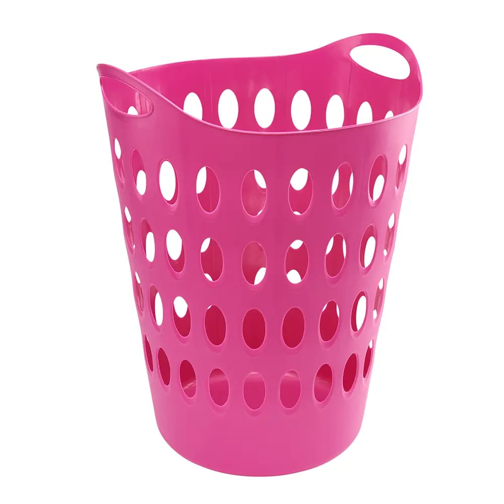HemiCasa Round Flexible Plastic Laundry Hamper, 50LT