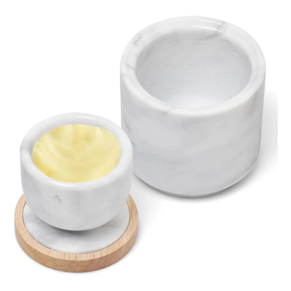 Libken French Butter Crock, Marble