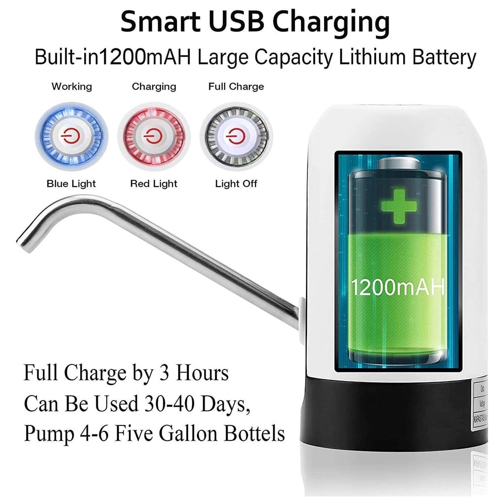 Portable Automatic Water Dispenser, White