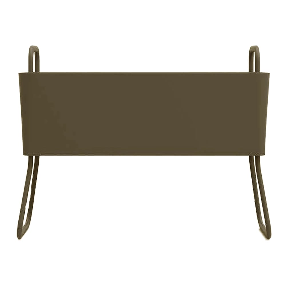 Maiori Aluminum Mini Planter, Light Taupe