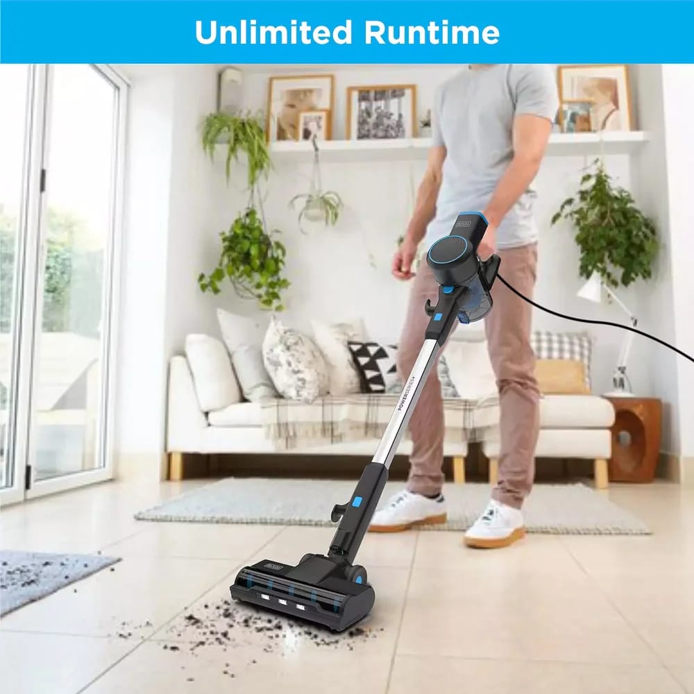 BLACK+DECKER PowerSeries Multi-Surface Corded Stick LED Lightweight Vacuum