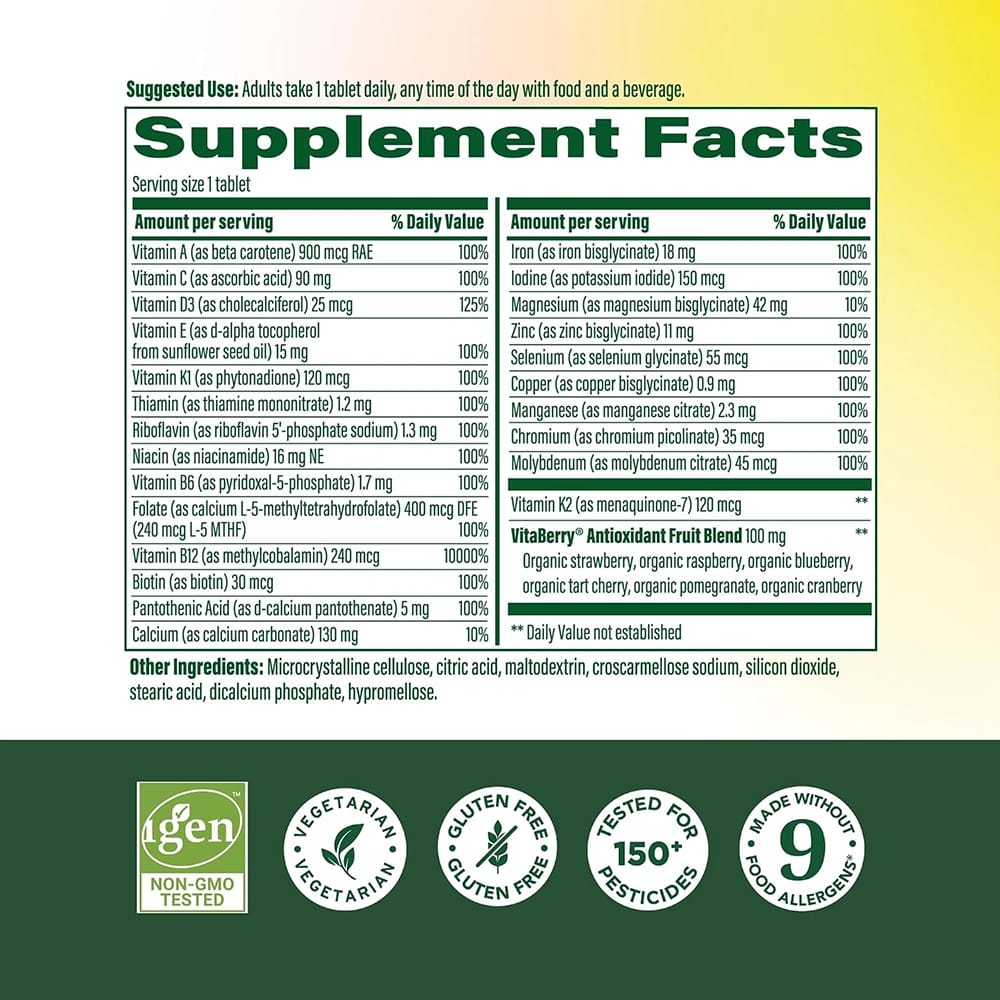 MegaFood One Daily Multivitamin for Women & Men, 24 Nutrients, 90 Tablets