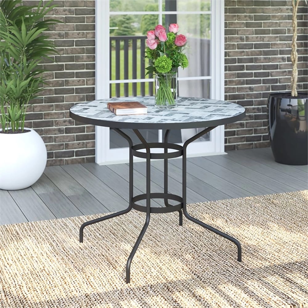 TK Classics 35" Mosaic Patio Table