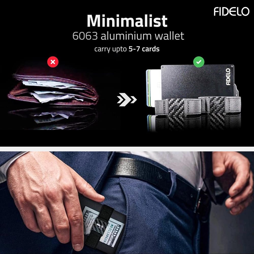 Fidelo Minimalist Wallet, Redwood Brown
