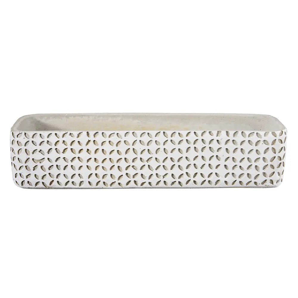 Oval Cement Pot, 15"