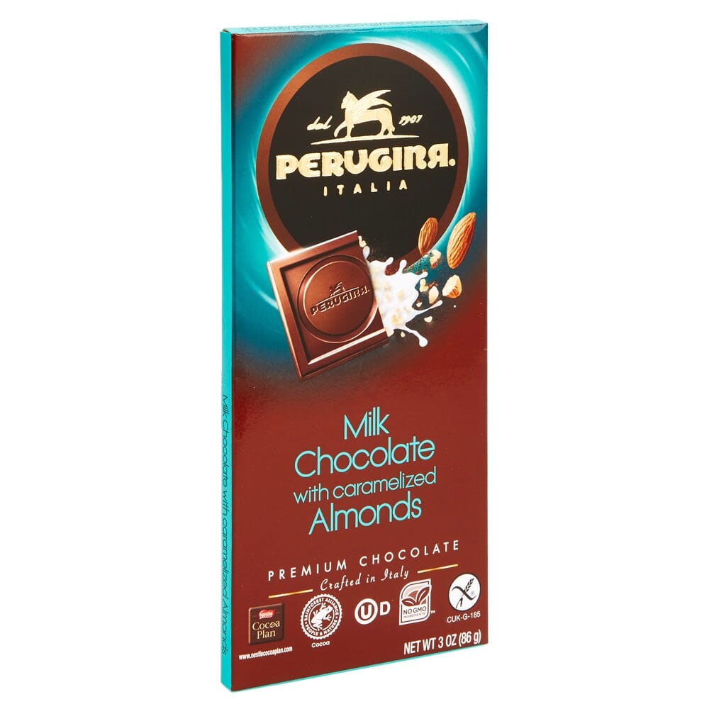 Perugina Italia Milk Chocolate with Caramelized Almonds, 3 oz