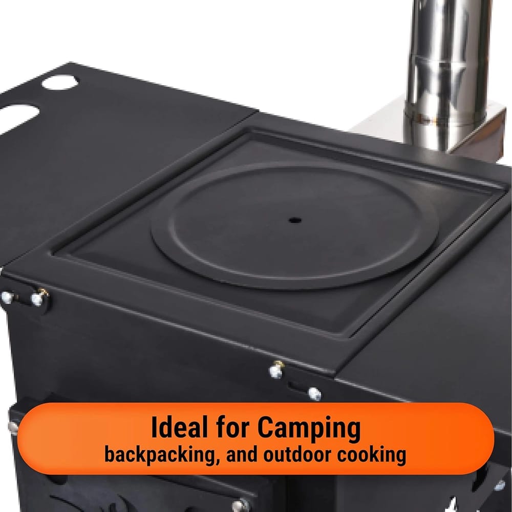 ZoreStar Outdoor Camping Wood Stove, Black