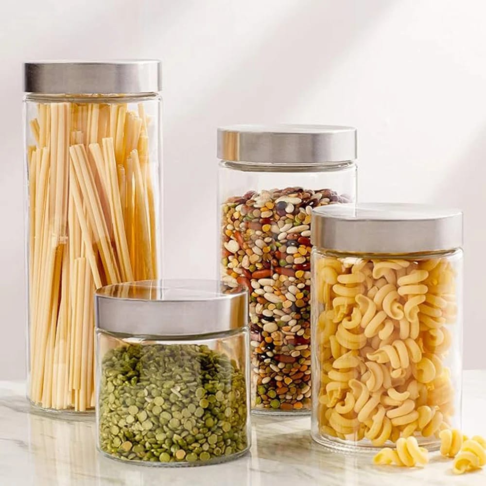 Estilo Glass Canisters, 8-Pack