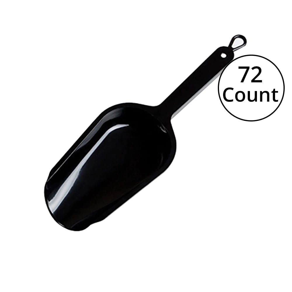 Fineline 10" Ice Scoop, Black, 72 Count