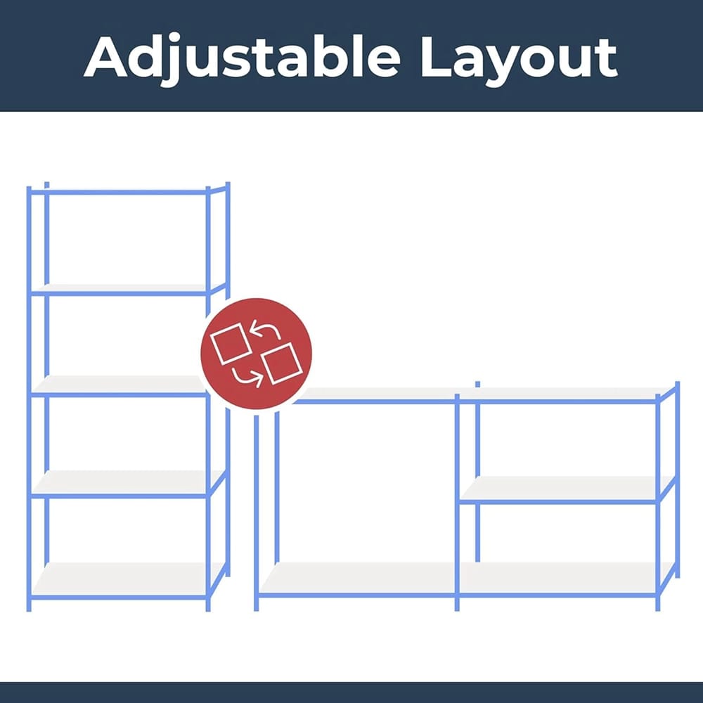 G-Rack 5-Tier Garage Shelving Unit, 47" x 24" x 71", Blue