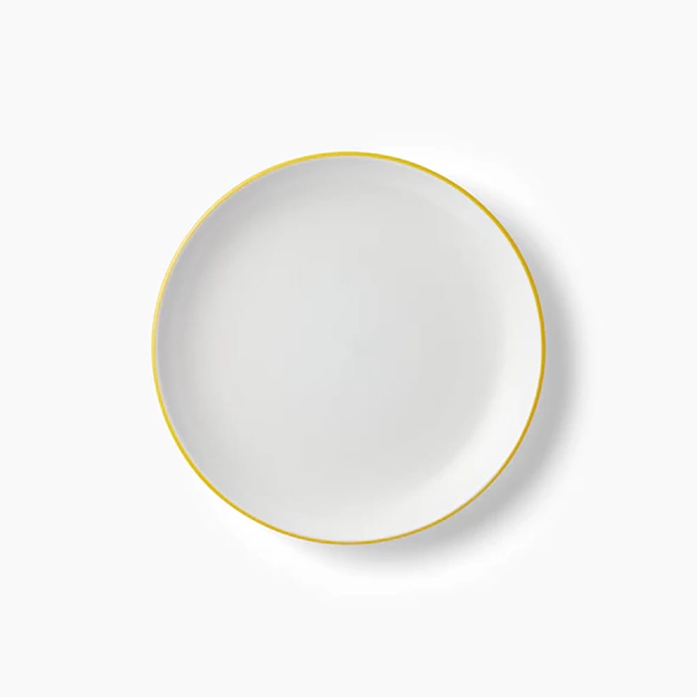 Leeway Small Plate, Yellow Stripe, Set of 4
