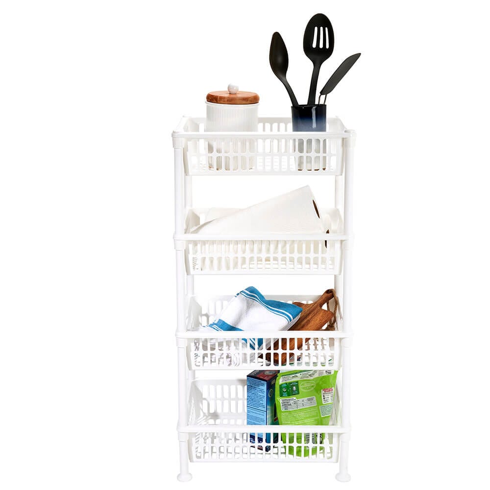 Nest Accents All Purpose 4-Tier Plastic Shelving, 31.4"