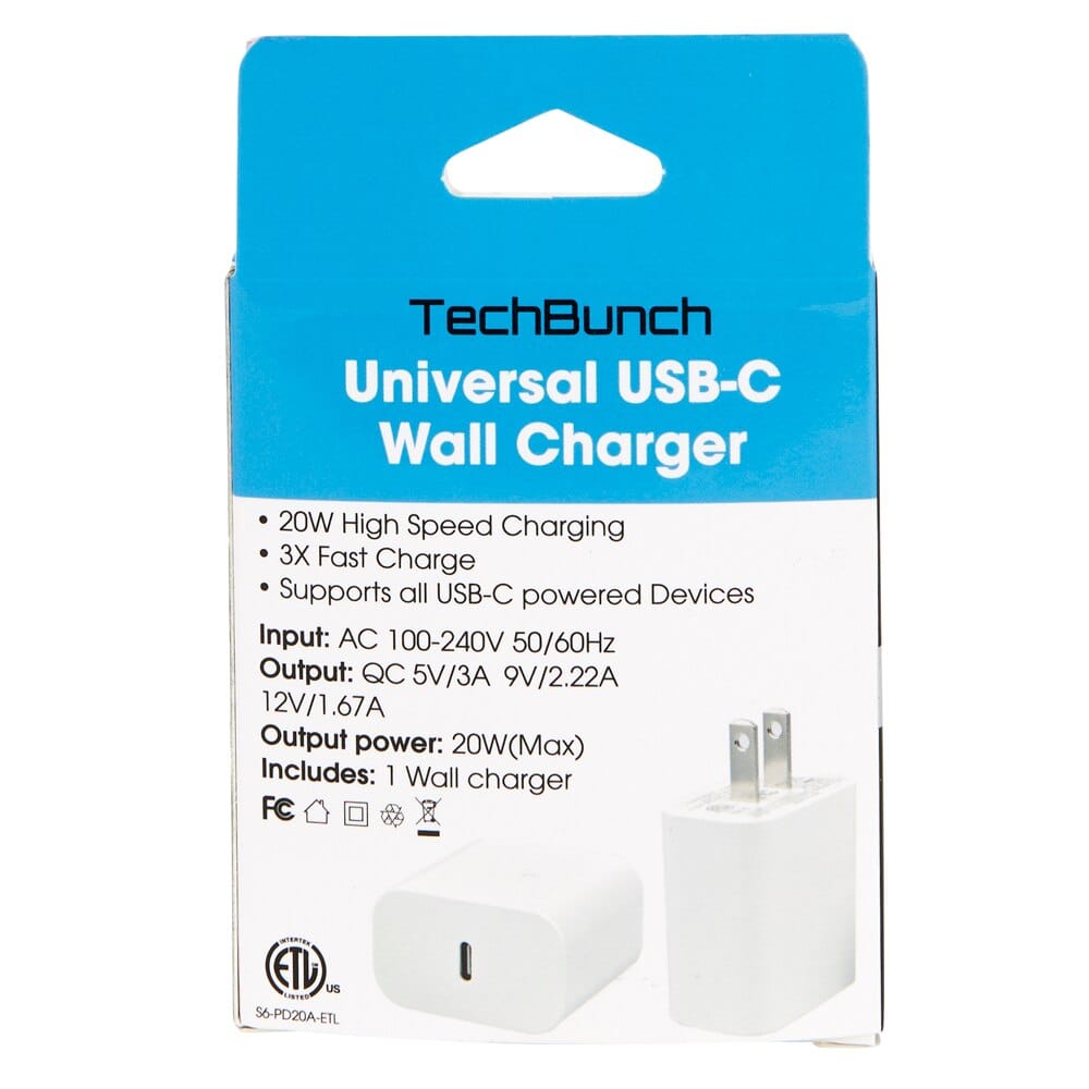 TechBunch Universal USB-C Wall Charger