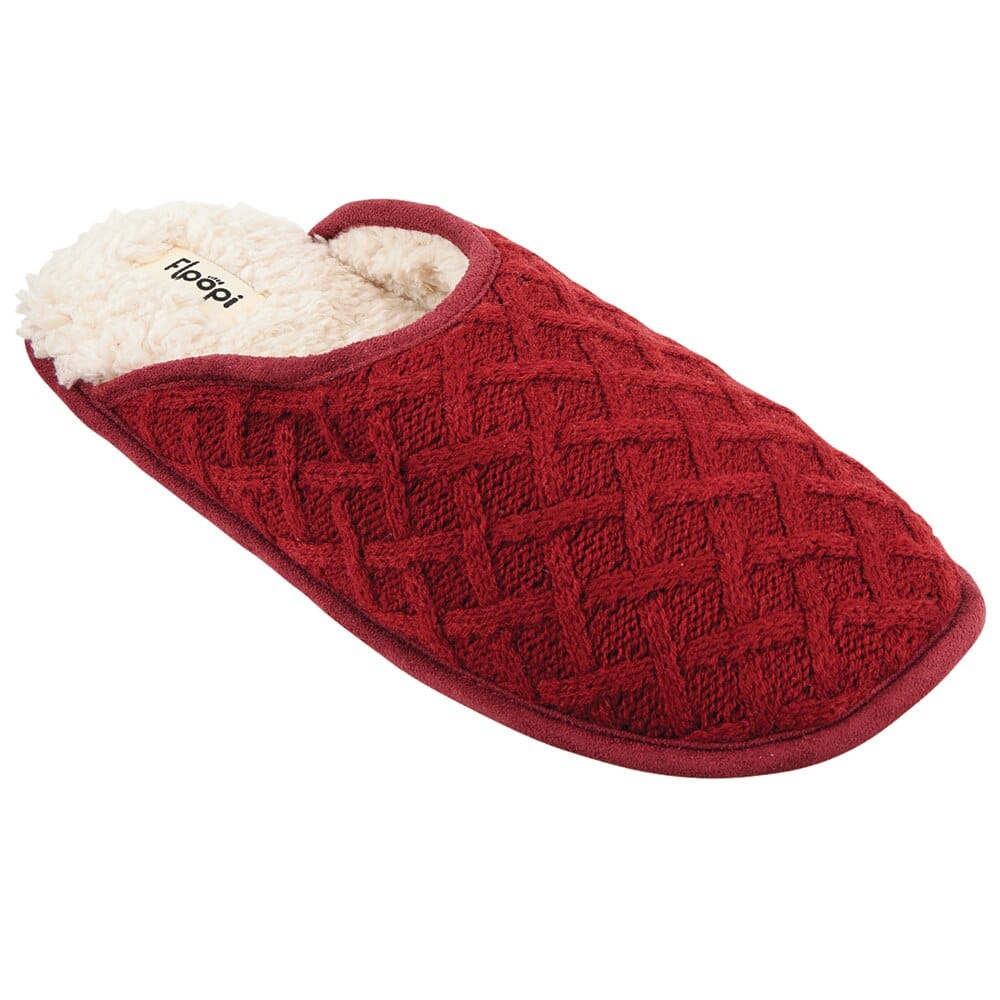 Floopi Women's Red Lattice Slide-On Slipper