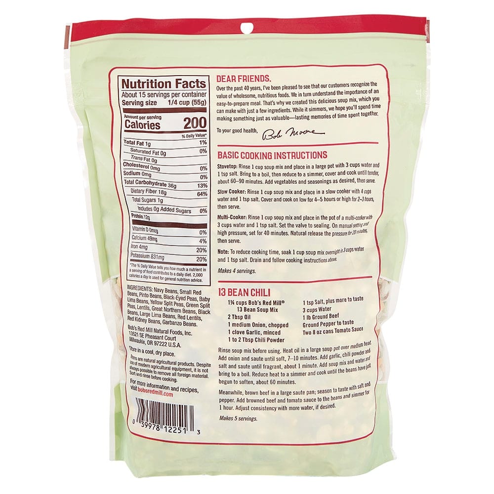 Bob's Red Mill 13 Bean Soup Mix, 29 oz