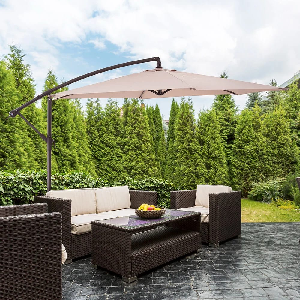 backyard creations offset patio umbrella Hanging - 10ft 2721774 sold at Menards and various retailers RipLock 350 Fabric Construction 13 ft patio umbrella replacement