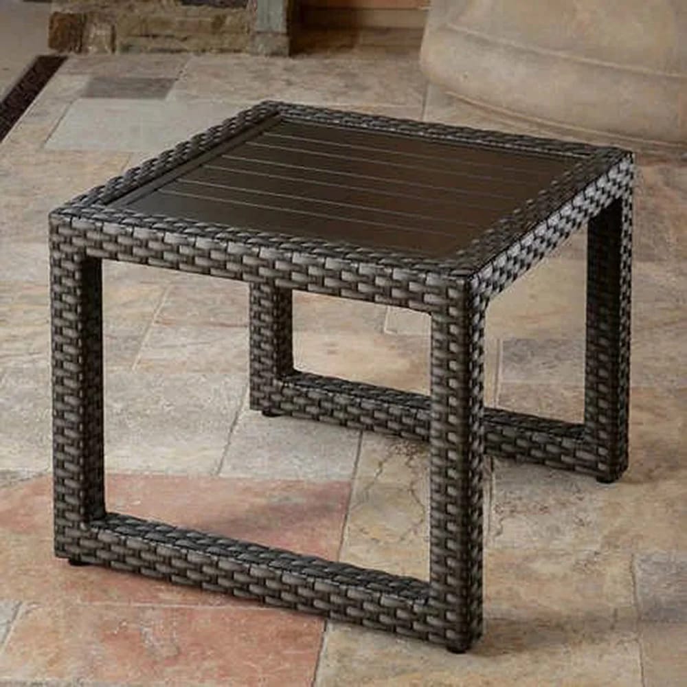 Grand Leisure 3-Piece Sidney Luxury Outdoor Wicker Recliner Set, Dark Brown