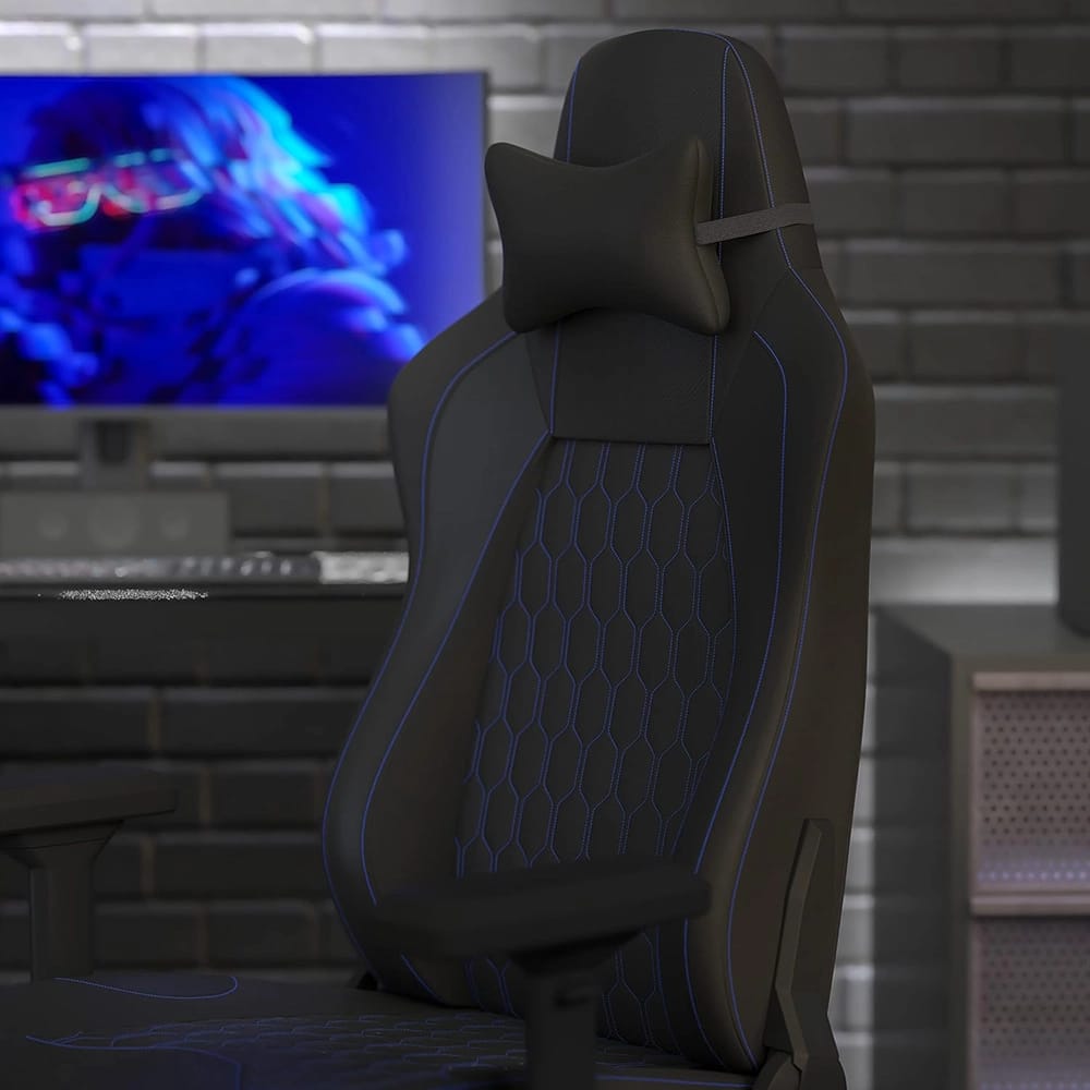 Flash Furniture Falco Ergonomic Adjustable Gaming Chair, Black/Blue