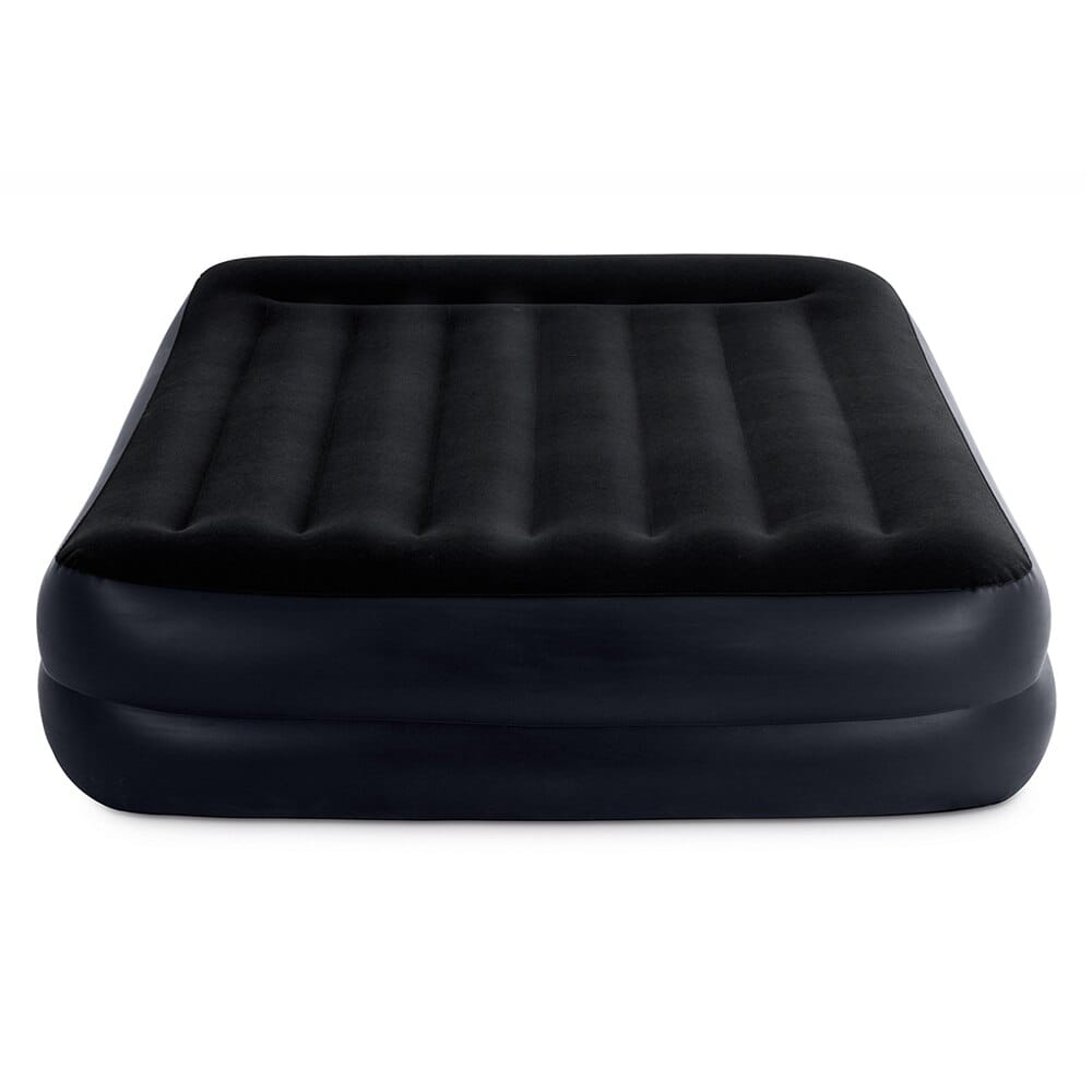 Intex Queen Dura-Beam Pillow Rest Raised Air Mattress with Internal Pump