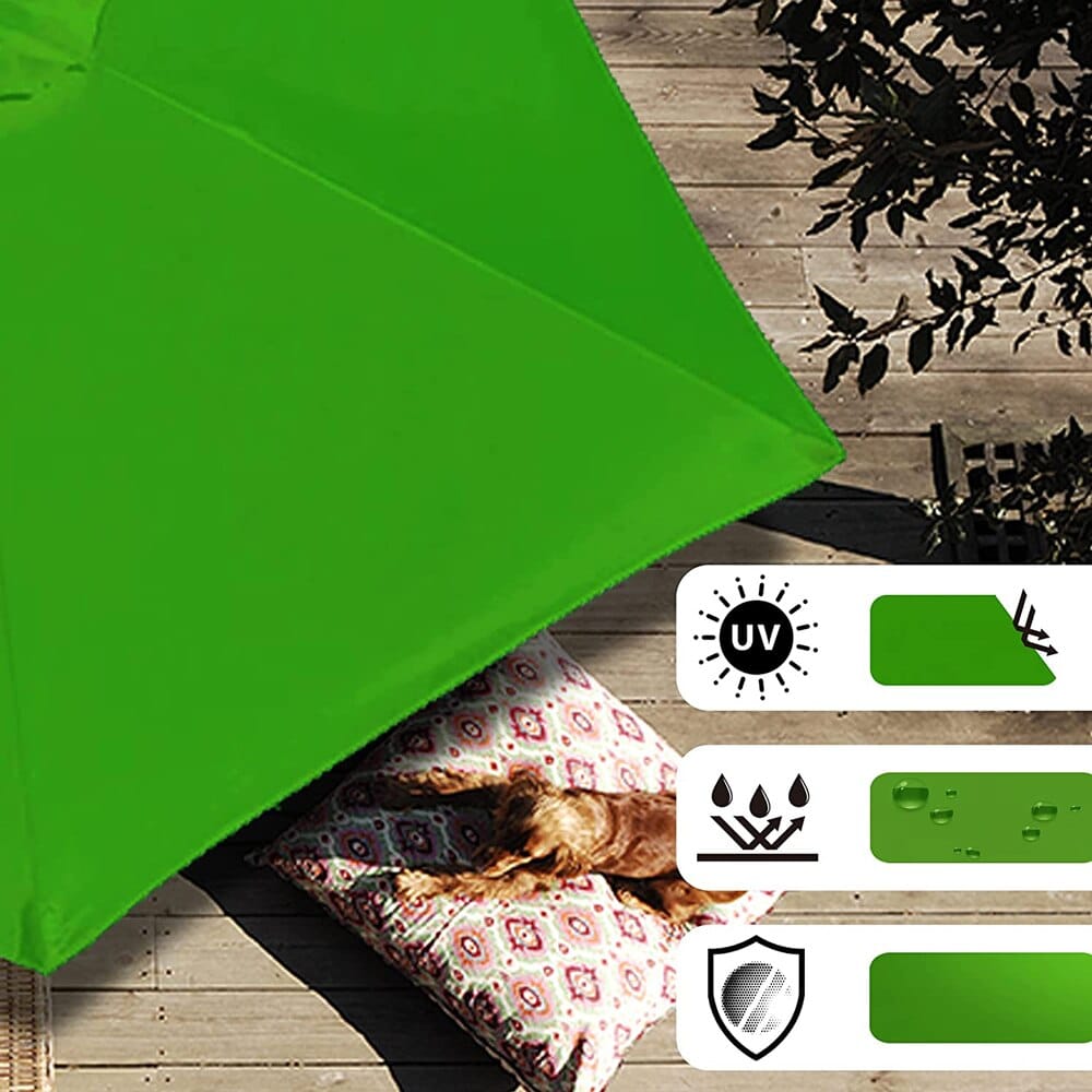 Outdoor Patio Umbrella with UV Protection, 7.5', Lime Green