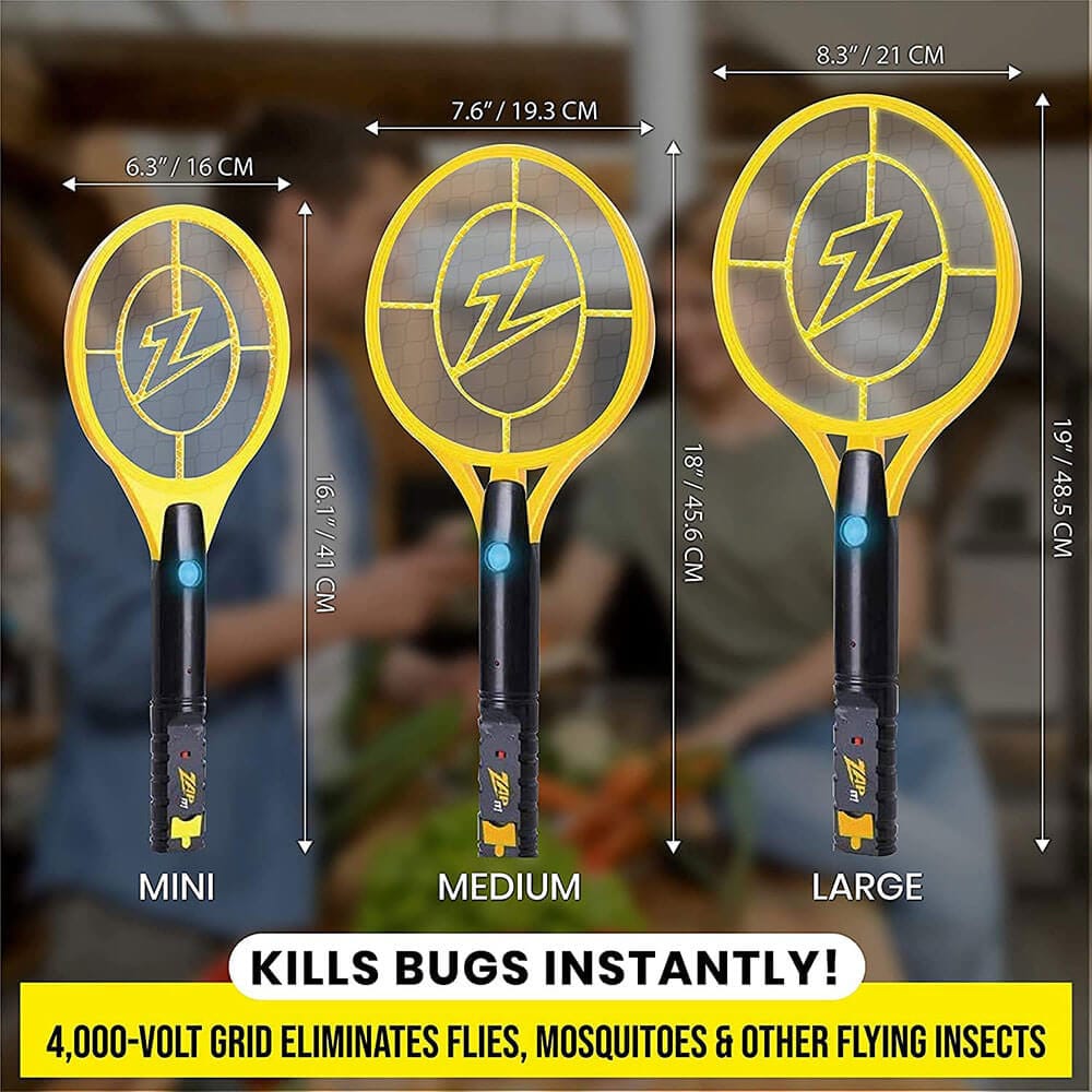 ZAP IT! Large Electric Bug Zapping Racket, 2 Count