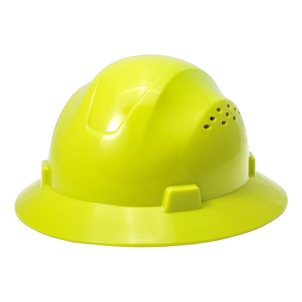 Noa Store HDPE Full Brim Hard Hat, Lime Green